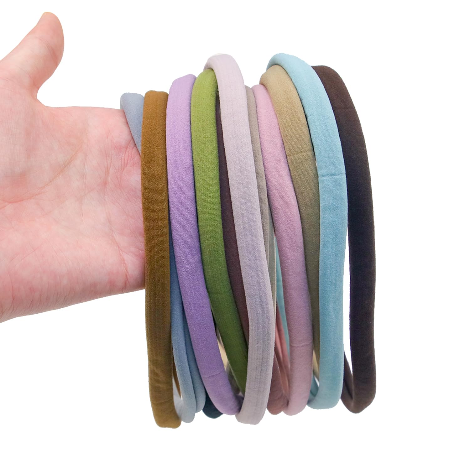 XIMA 13-Piece Nylon Seamless Large Headbands for Women – Elastic Stretch Yoga Hair Wraps