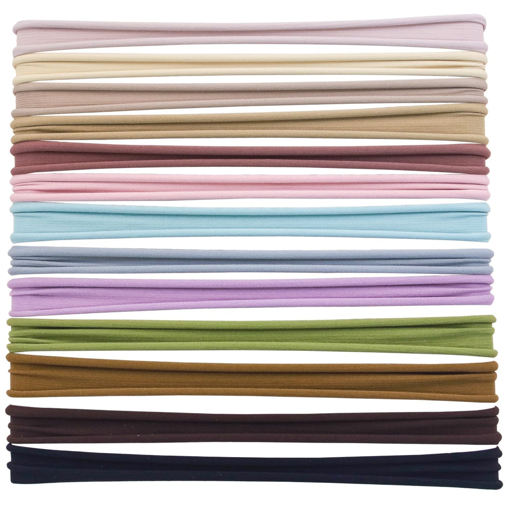 XIMA 13-Piece Nylon Seamless Large Headbands for Women – Elastic Stretch Yoga Hair Wraps