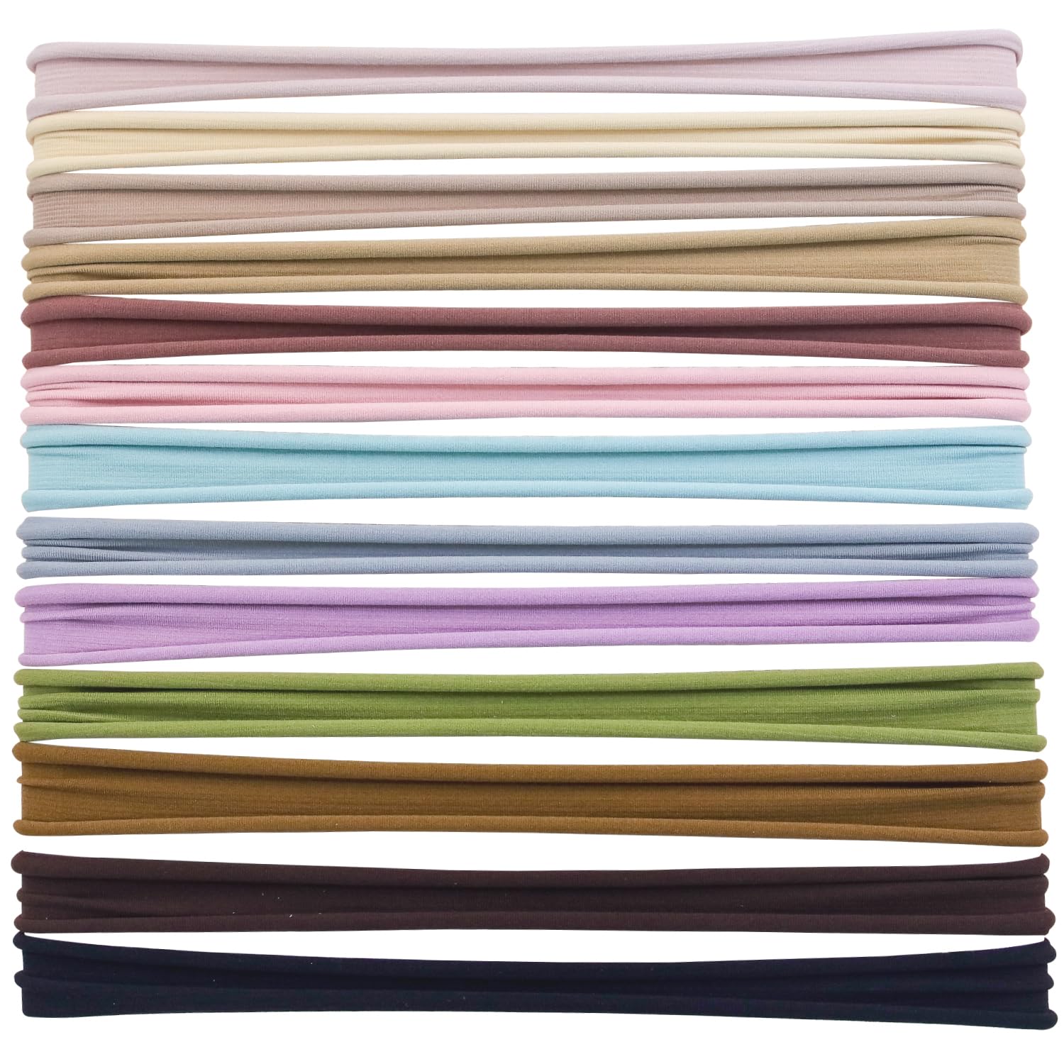 XIMA 13-Piece Nylon Seamless Large Headbands for Women – Elastic Stretch Yoga Hair Wraps