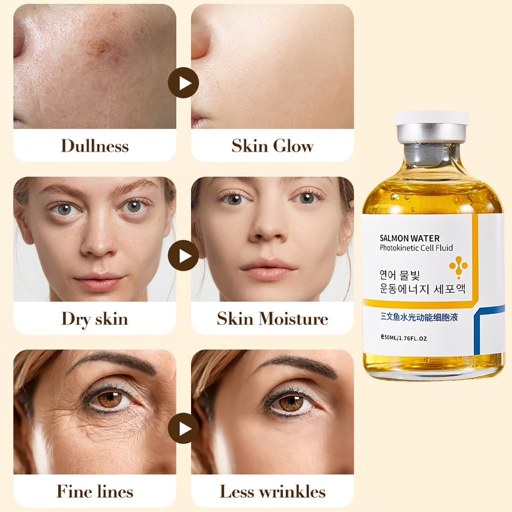 XIRUJNFD Salmon Anti-Wrinkle Serum + Water Light Essence – Hydration, Lifting & Firming (50ml)