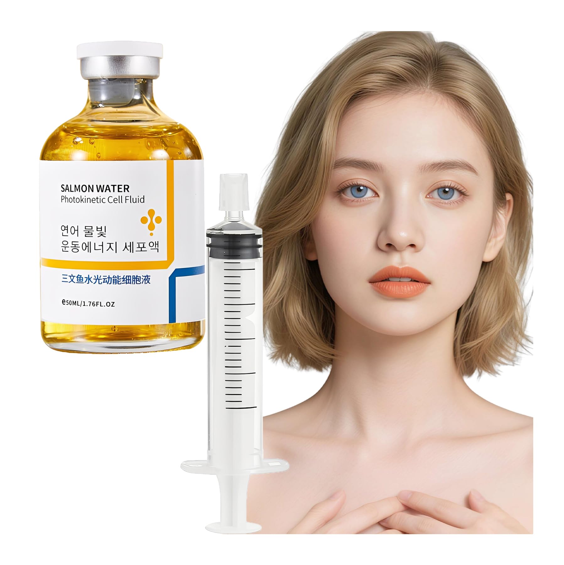 XIRUJNFD Salmon Anti-Wrinkle Serum + Water Light Essence – Hydration, Lifting & Firming (50ml)
