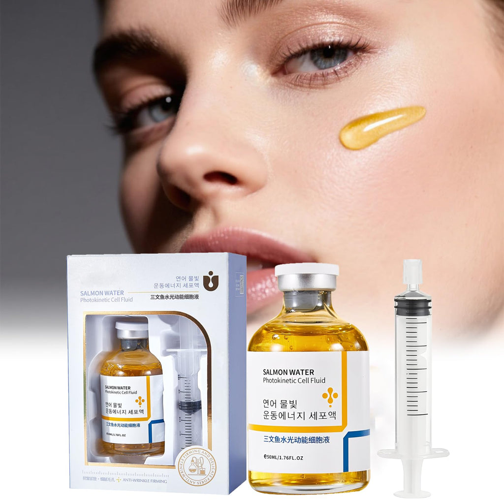 XIRUJNFD Salmon Anti-Wrinkle Serum & Water Light Essence – Hydration & Lifting (50ml x 2)