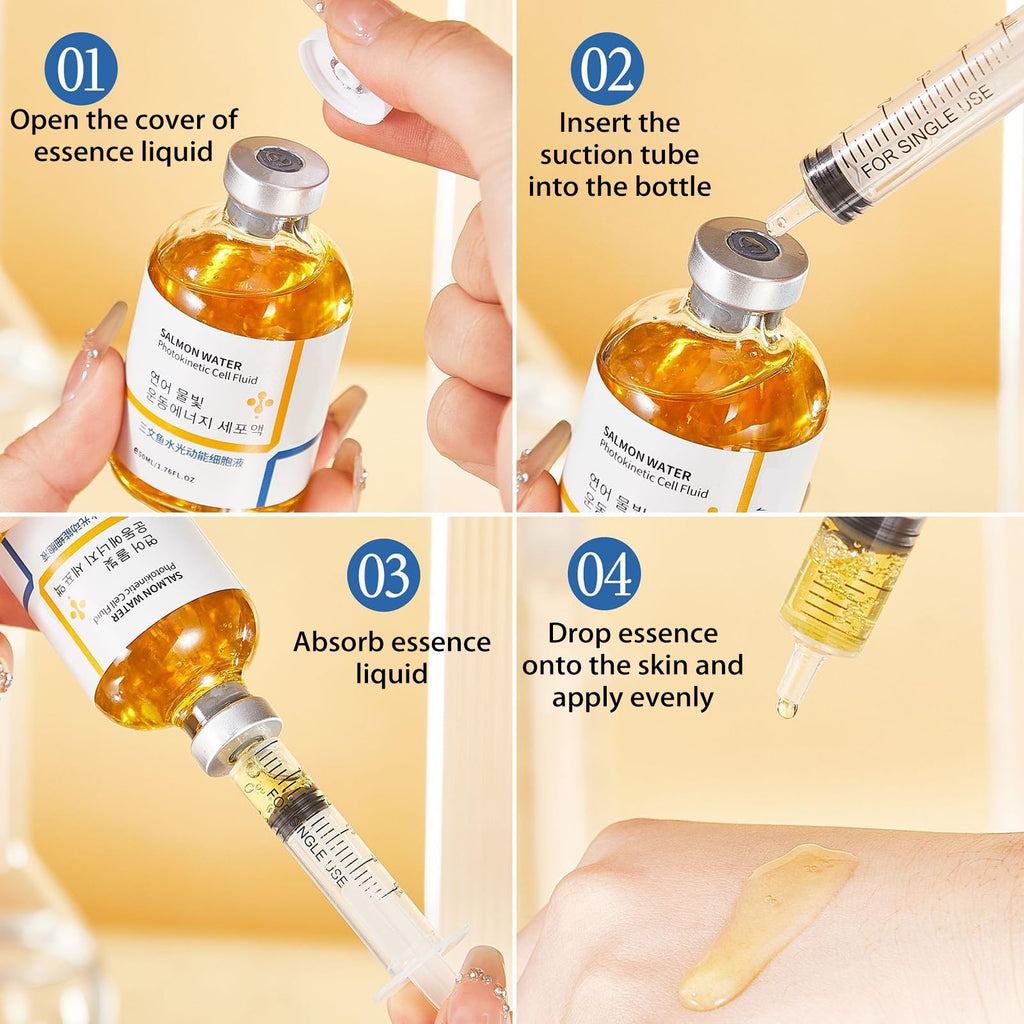 XIRUJNFD Salmon Anti-Wrinkle Serum + Water Light Essence – Hydration, Lifting & Firming (50ml)