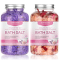 XIWEIOO Bath Salts Kit – Himalayan Pink Salt (46 oz) with Rose & Lavender Oils