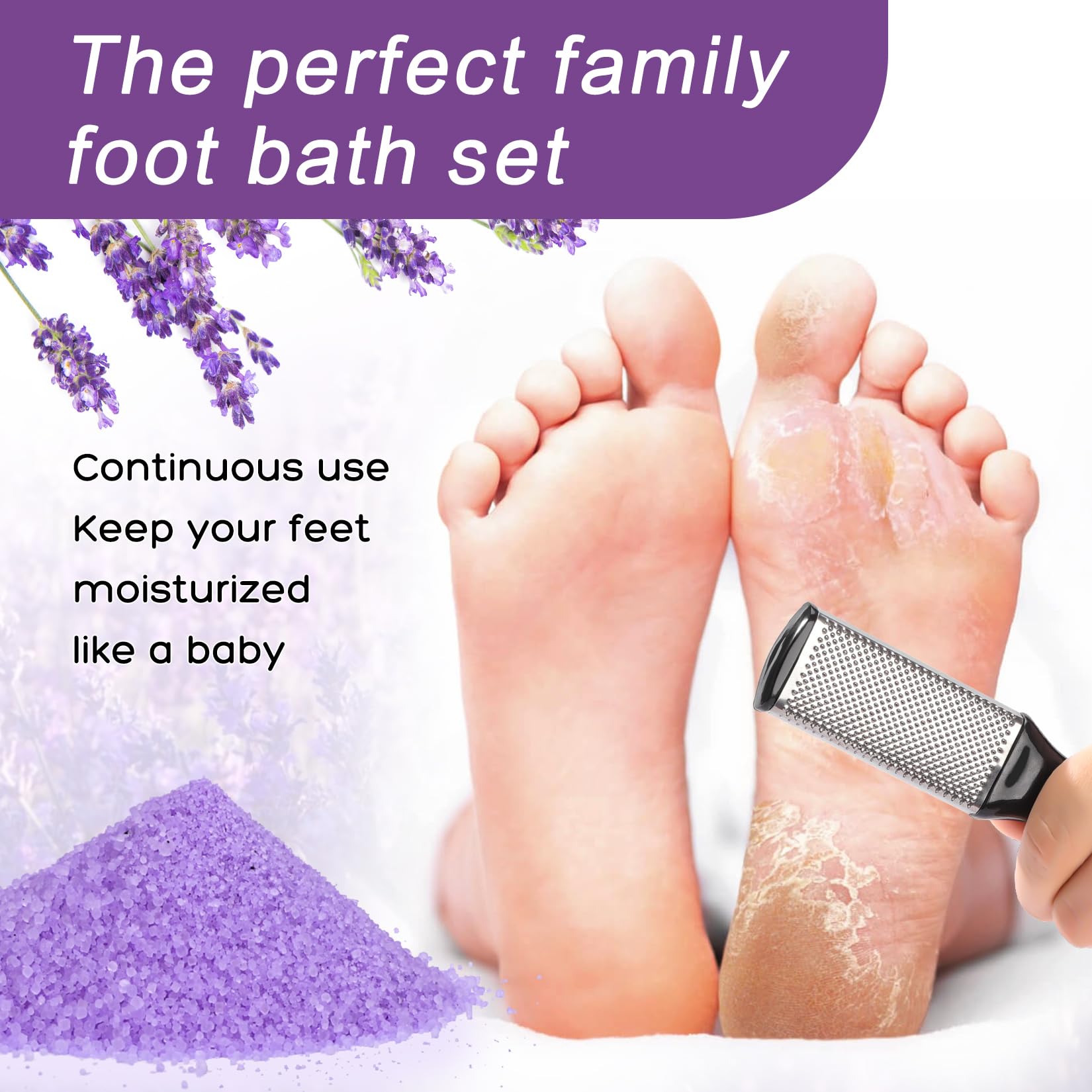 XIWEIOO Foot Soak Salt with Tea Tree Oil – Moisturize, Odor Control & Soothe Tired Feet