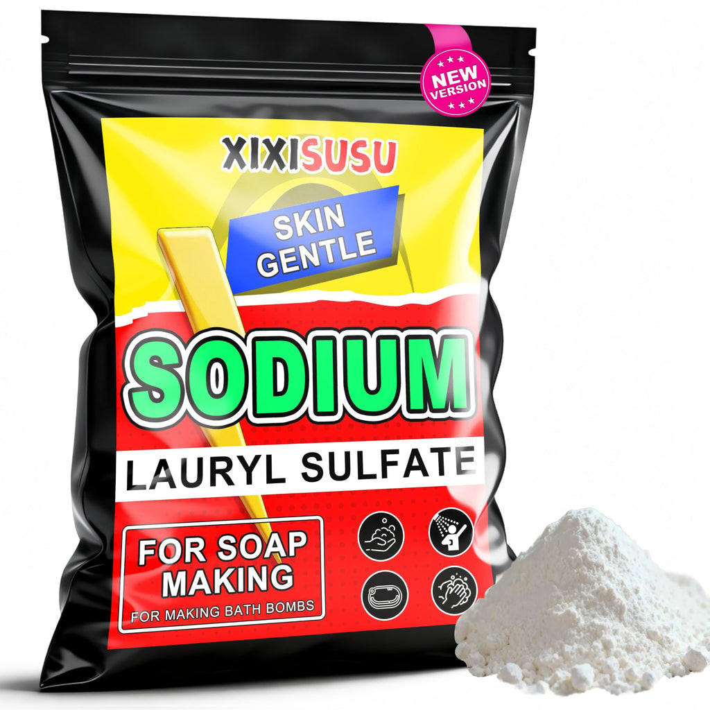 Xixisusu SLSA Powder 99% Pure – Sodium Lauryl Sulfoacetate for DIY Shampoos, Toothpaste & Cleaners (16 oz)
