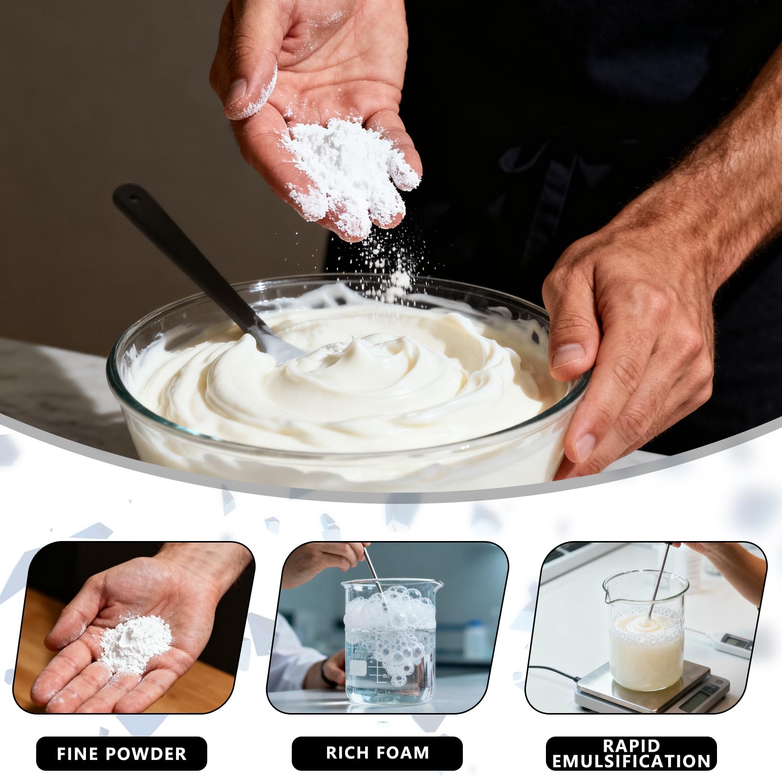 Xixisusu SLSA Powder 99% Pure – Sodium Lauryl Sulfoacetate for DIY Shampoos, Toothpaste & Cleaners (16 oz)