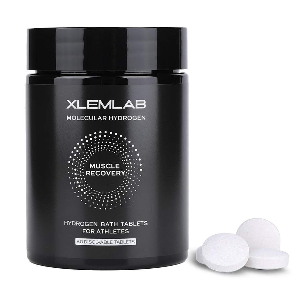 XLEMLAB Hydrogen Bath Tablets – Nano Bubble H2 Bath for Muscle Recovery (80 ct)