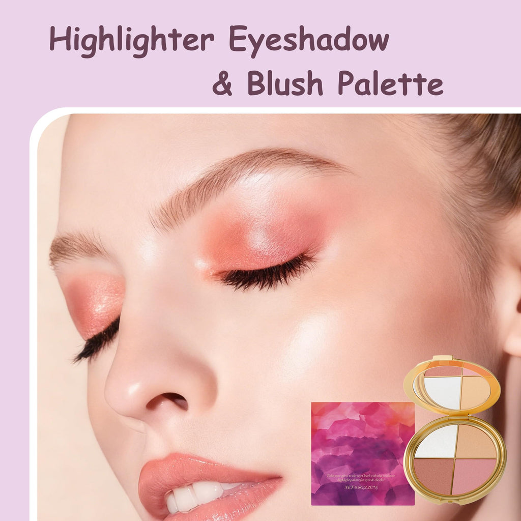 XLJQ Eye & Cheek Palette | Glow Wardrobe – All-in-One Highlighting Palette