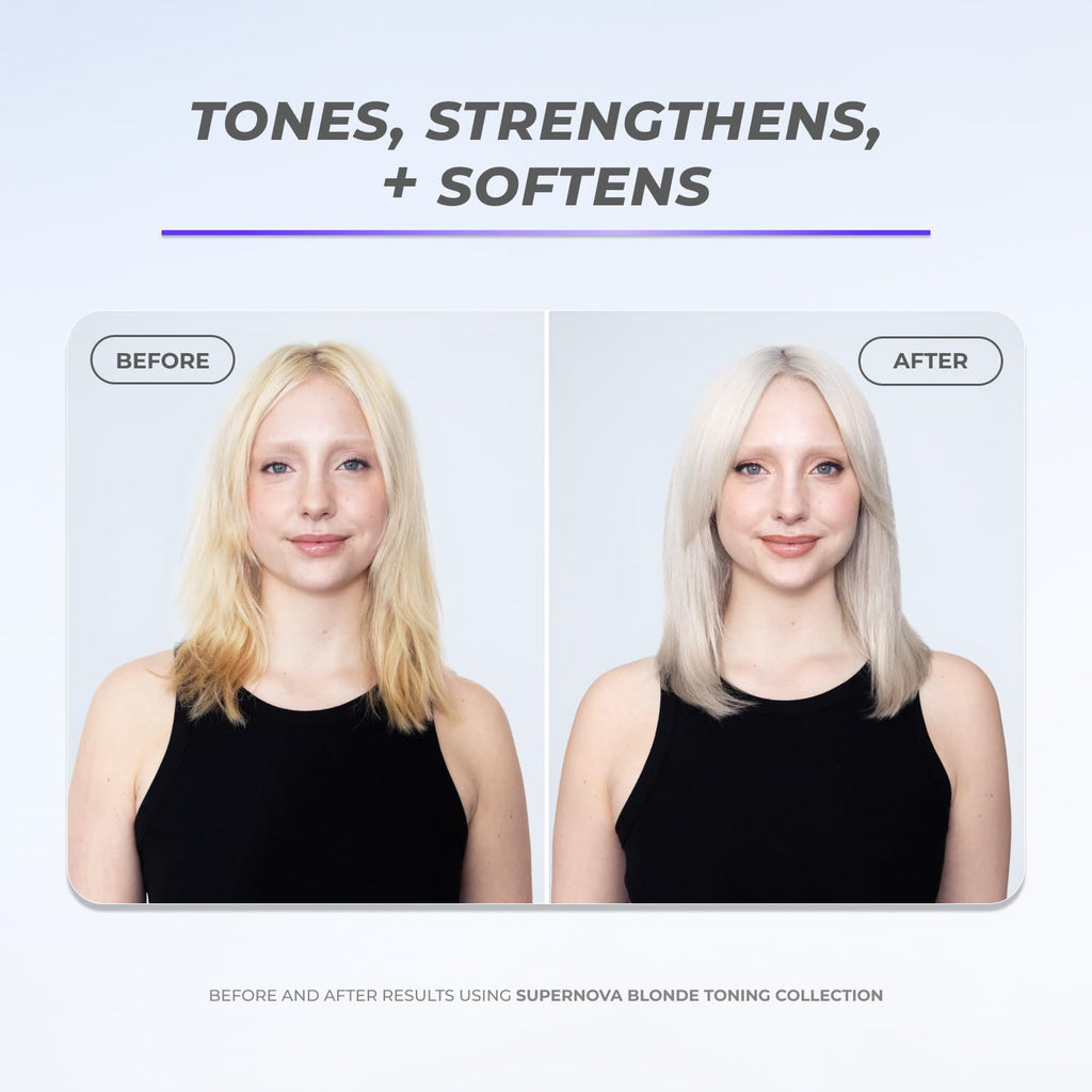 XMONDO Hair Supernova Blonde Toning Conditioner – Vegan, Jojoba Oil, Violet Pigments, 8 oz