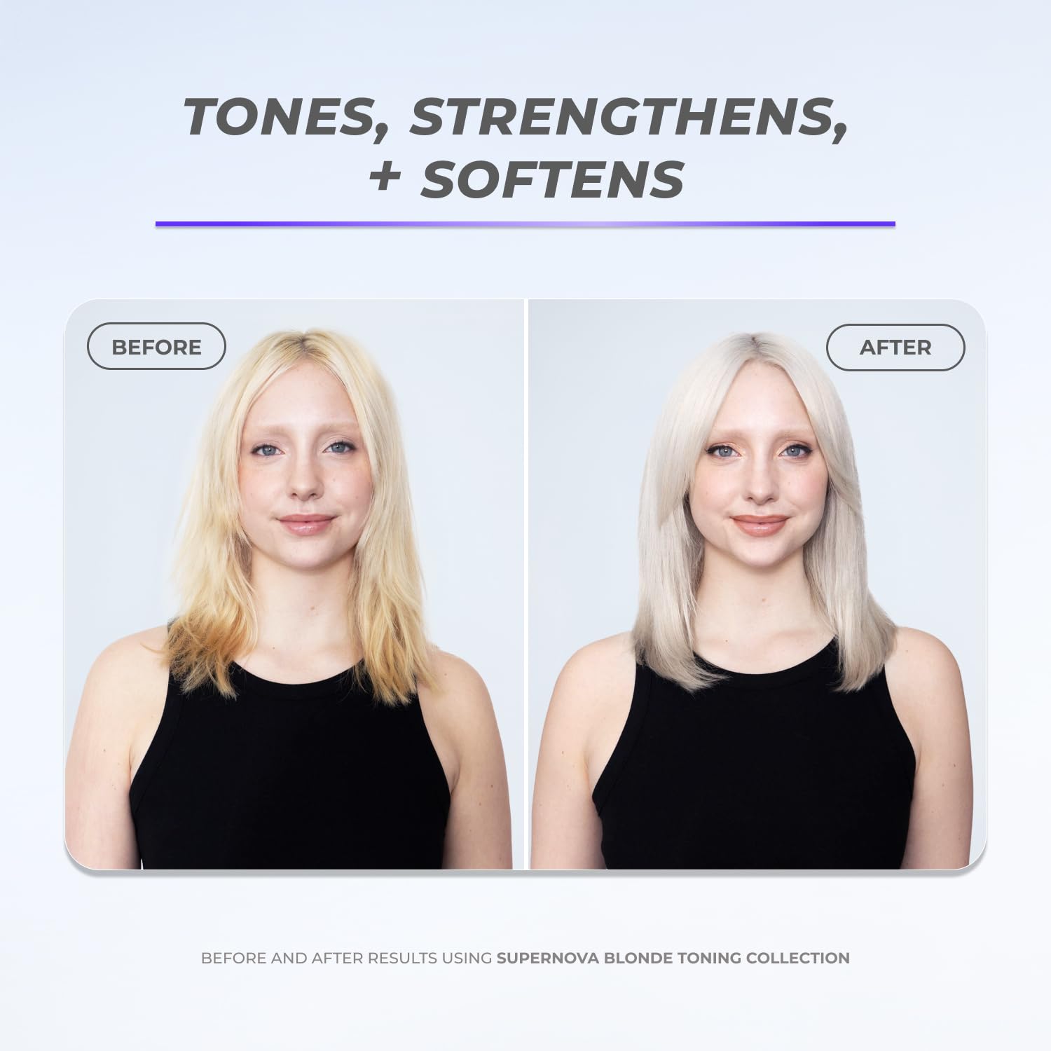 XMONDO Hair Supernova Blonde Toning Conditioner – Vegan, Jojoba Oil, Violet Pigments, 8 oz