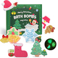 XmtJXn Christmas Bath Bombs 6-Pack – Handmade Natural Scented Bombs with Toys Inside
