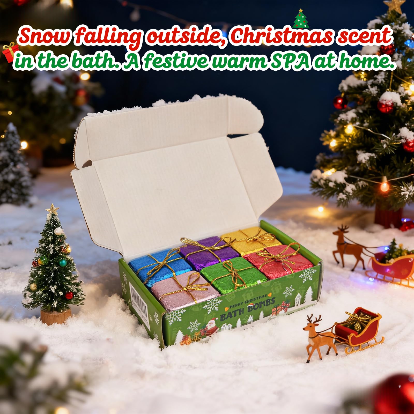 XmtJXn Christmas Bath Bombs – 6 Pack with Surprise Toys Gift Set