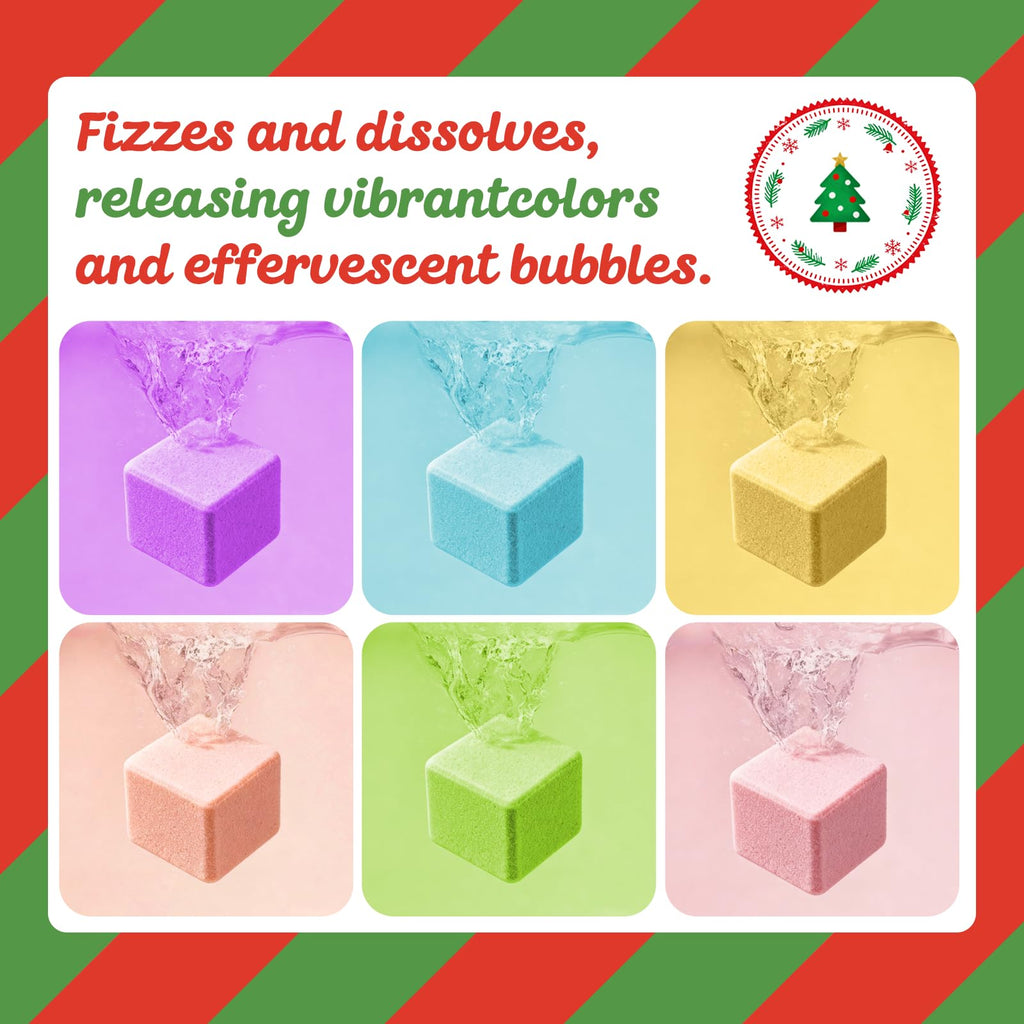 XmtJXn Christmas Bath Bombs – 6 Pack with Surprise Toys Gift Set