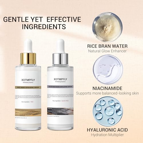 XOTMPFLY Black Rice Exfoliating Peel Shot – Gentle Facial Exfoliator