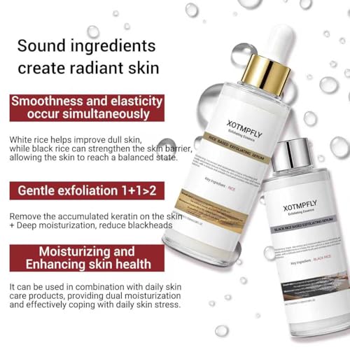 XOTMPFLY Black Rice Exfoliating Peel Shot – Gentle Facial Exfoliator