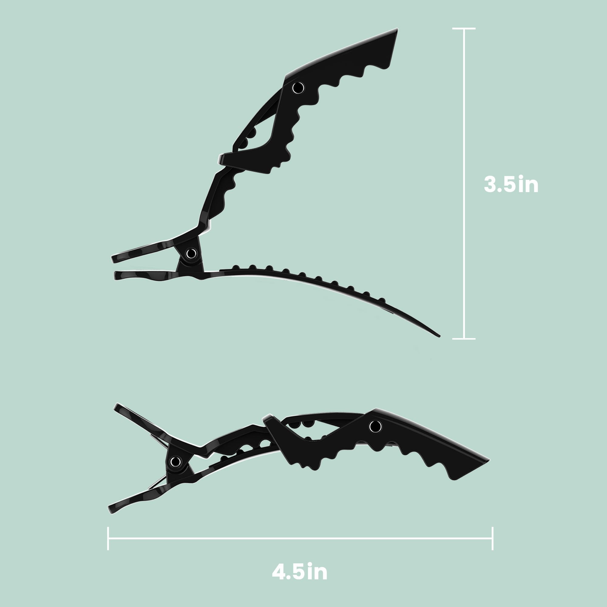 Xtava Styling Hair Clips - 12-Piece Alligator Clips with Nonslip Grip