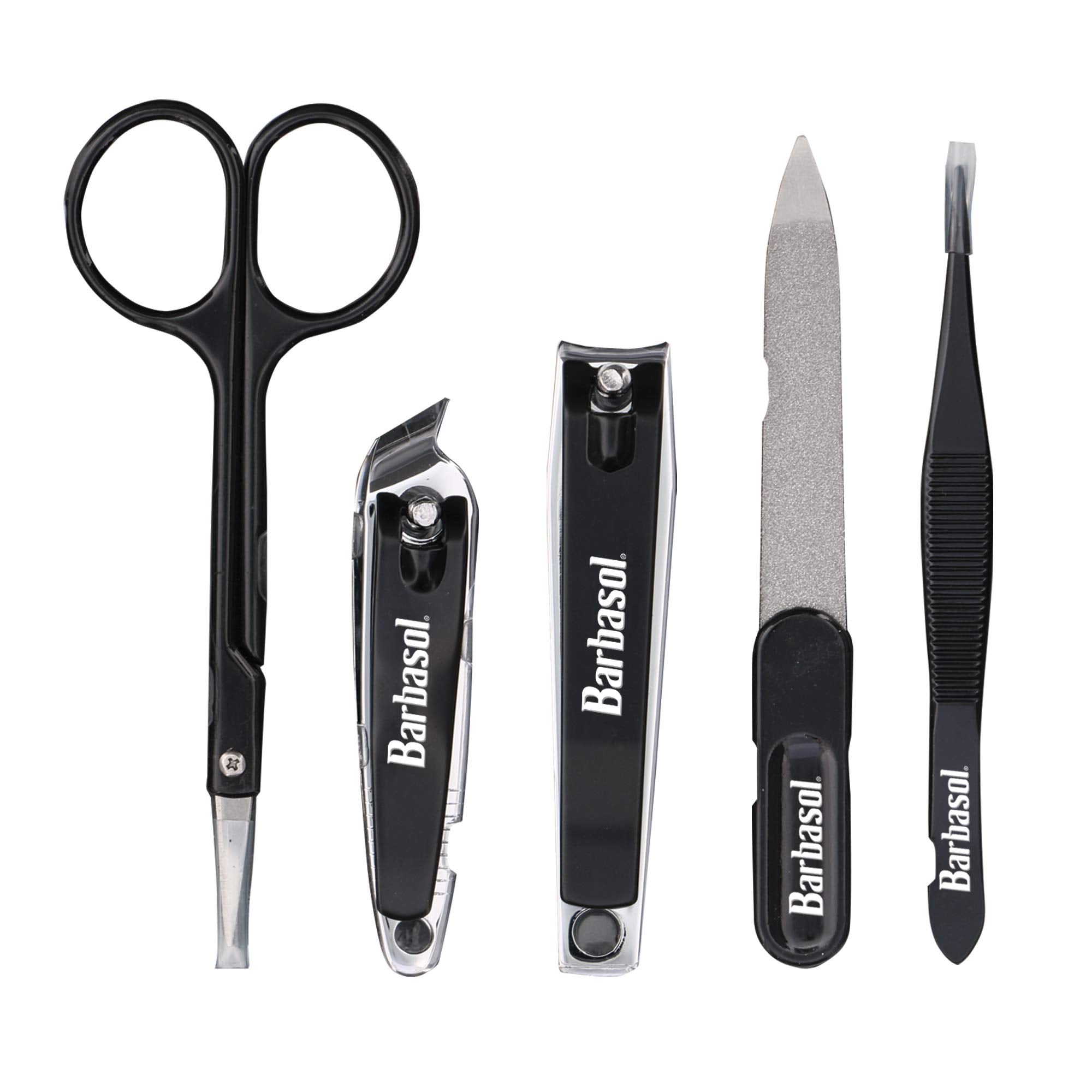 XTREME Barbasol 6-Piece Nail Grooming Set with Travel Case – Black