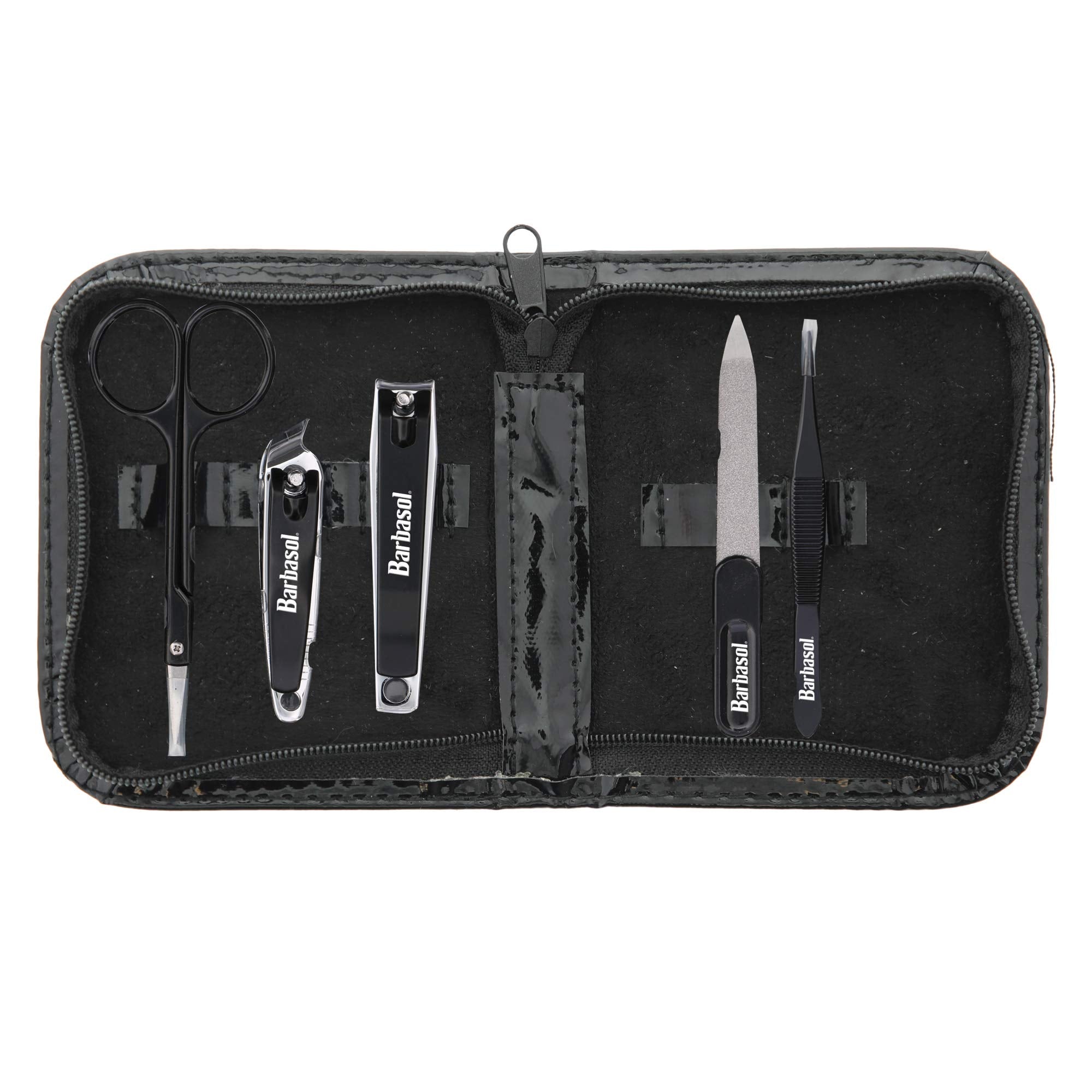 XTREME Barbasol 6-Piece Nail Grooming Set with Travel Case – Black