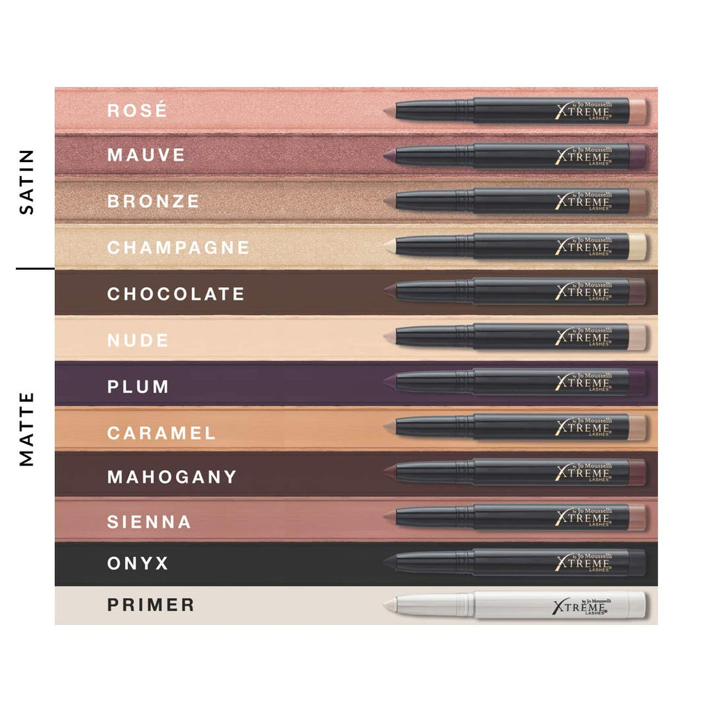 Xtreme Lashes GlideShadow Sienna – Long-Lasting Cream-to-Powder Eyeshadow Stick, Matte Finish, Lash Extension Safe
