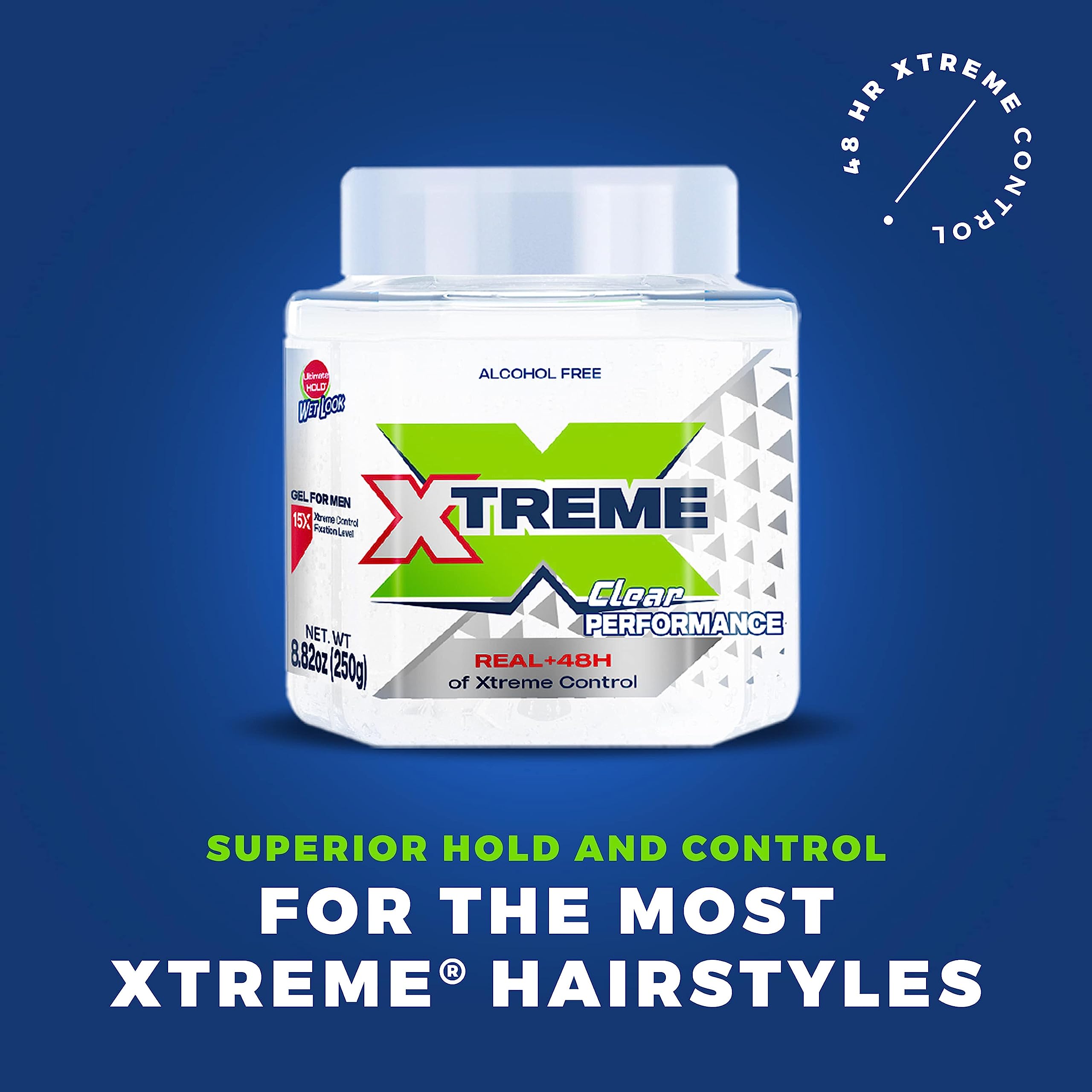 Xtreme Performance Clear Styling Gel with Aloe Vera – 8.82 oz Jar (Pack of 12) | Extra-Strong Hold