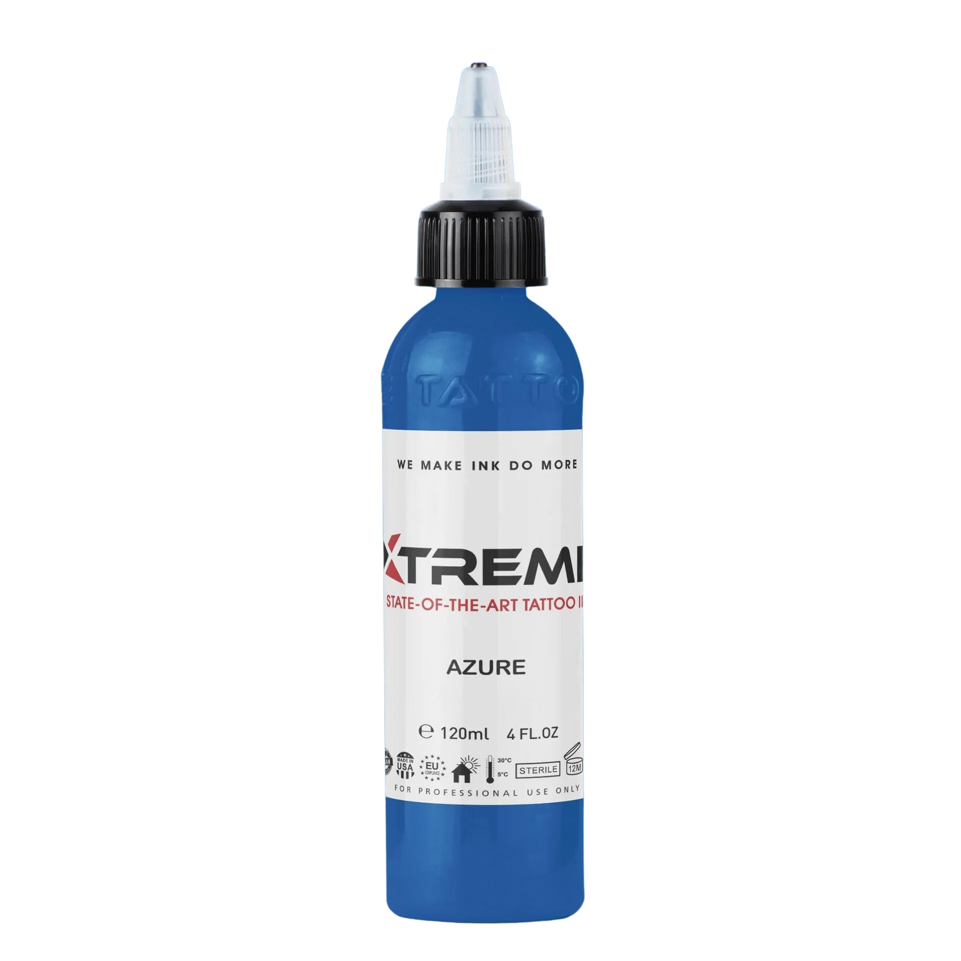 XTREME Tattoo Ink Azure 4 oz | Water-Based, Medium Viscosity, Acrylic-Free