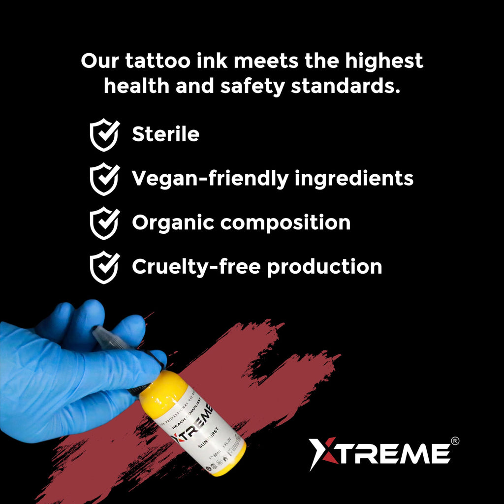 XTREME Tattoo Ink Azure 4 oz | Water-Based, Medium Viscosity, Acrylic-Free