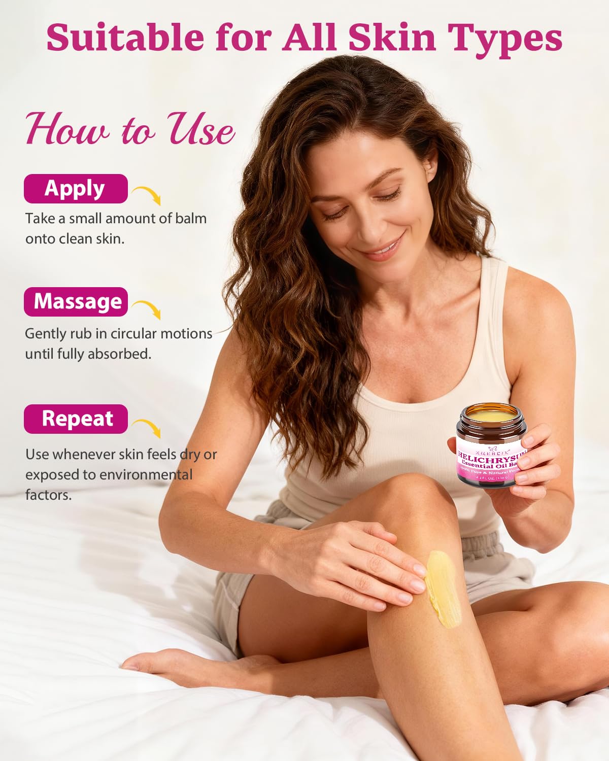 XUEBEIK Helichrysum Balm - Hydrating, Soothing Salve for Delicate Skin
