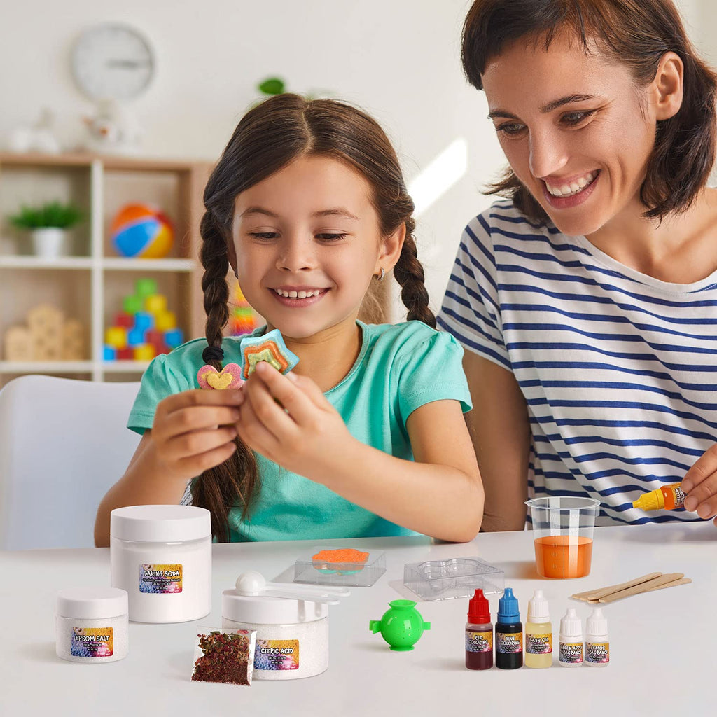 XX Bath Bombs Science Lab Kit — Create 10 Fizzy Bombs | STEM Craft Gift for Girls Aged 8-12