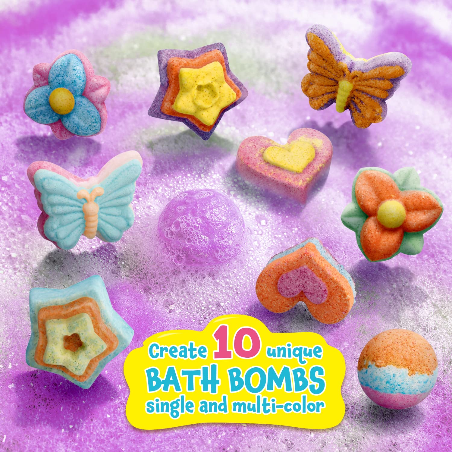 XX Bath Bombs Science Lab Kit — Create 10 Fizzy Bombs | STEM Craft Gift for Girls Aged 8-12