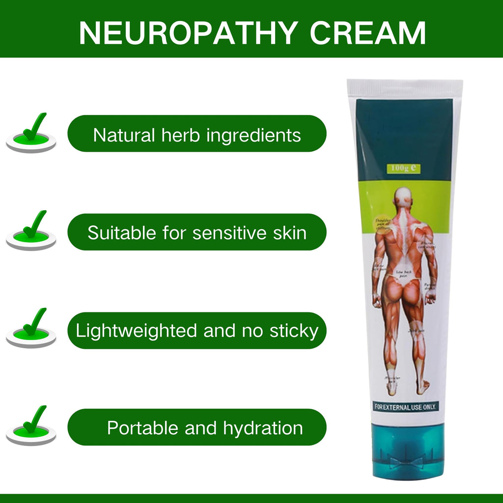 CapsaCare Neuropathy Cream by XYFSZDQJZHG — Deeply Moisturizing Nerve Relief for Feet, Hands, Legs & Joints (2 pcs)