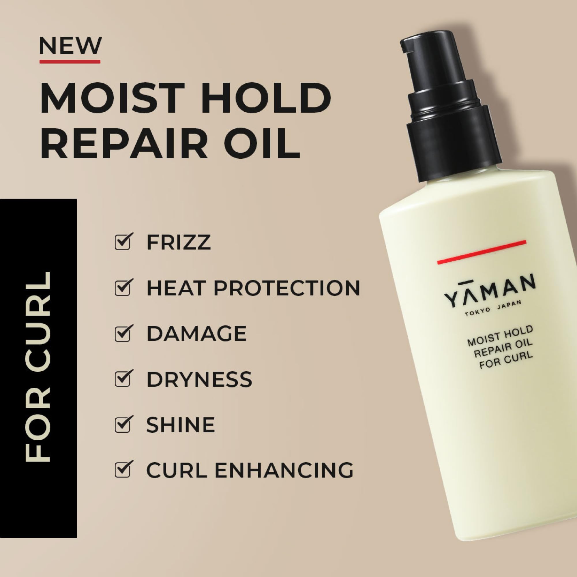 YA-MAN Moist Hold Repair Oil | Heat Protectant & Color Shield for Hair