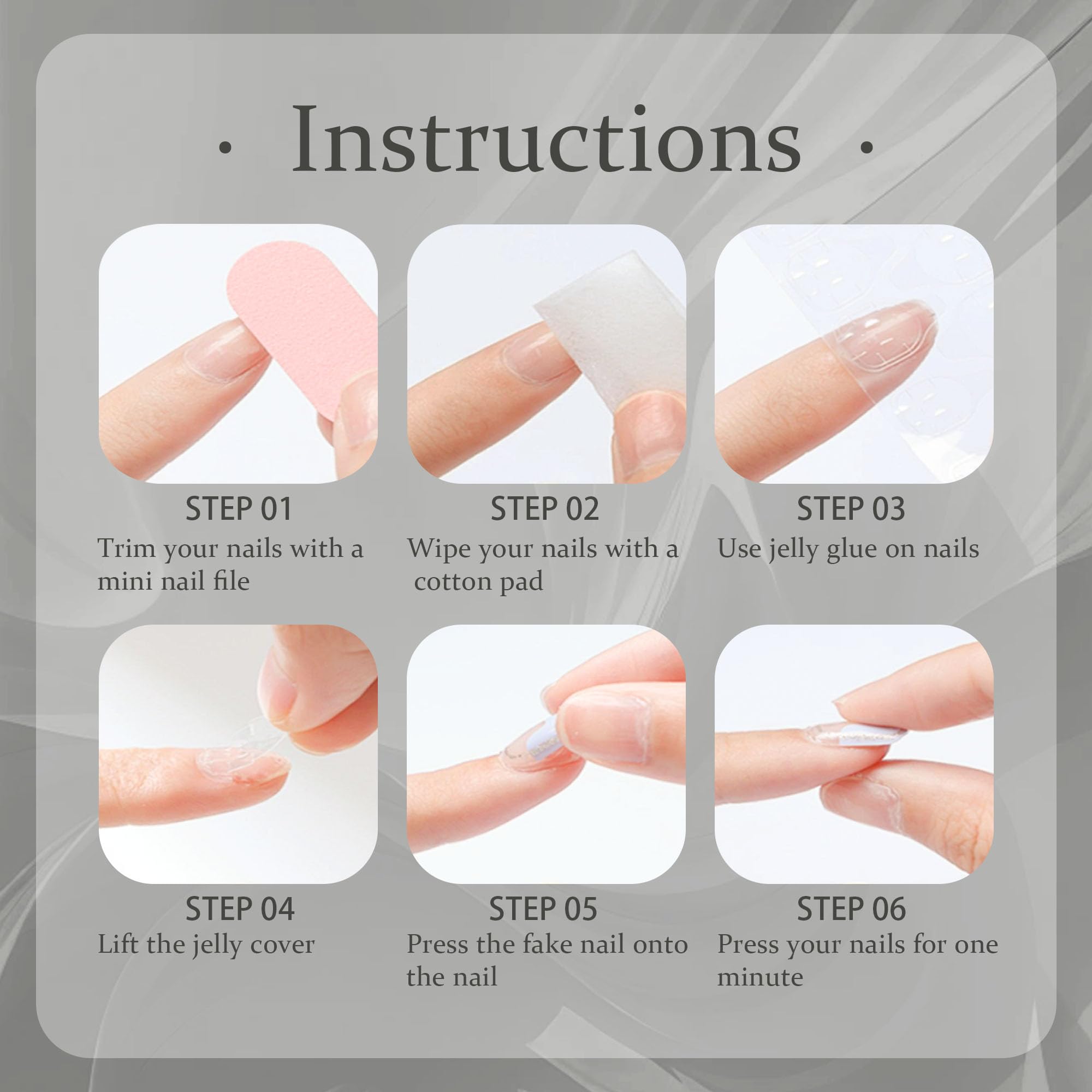 Yabonica 10PCS Handmade 3D Almond Press-On Nails Kit – Cat Eye, Thick Acrylic, Reusable Gel Tips
