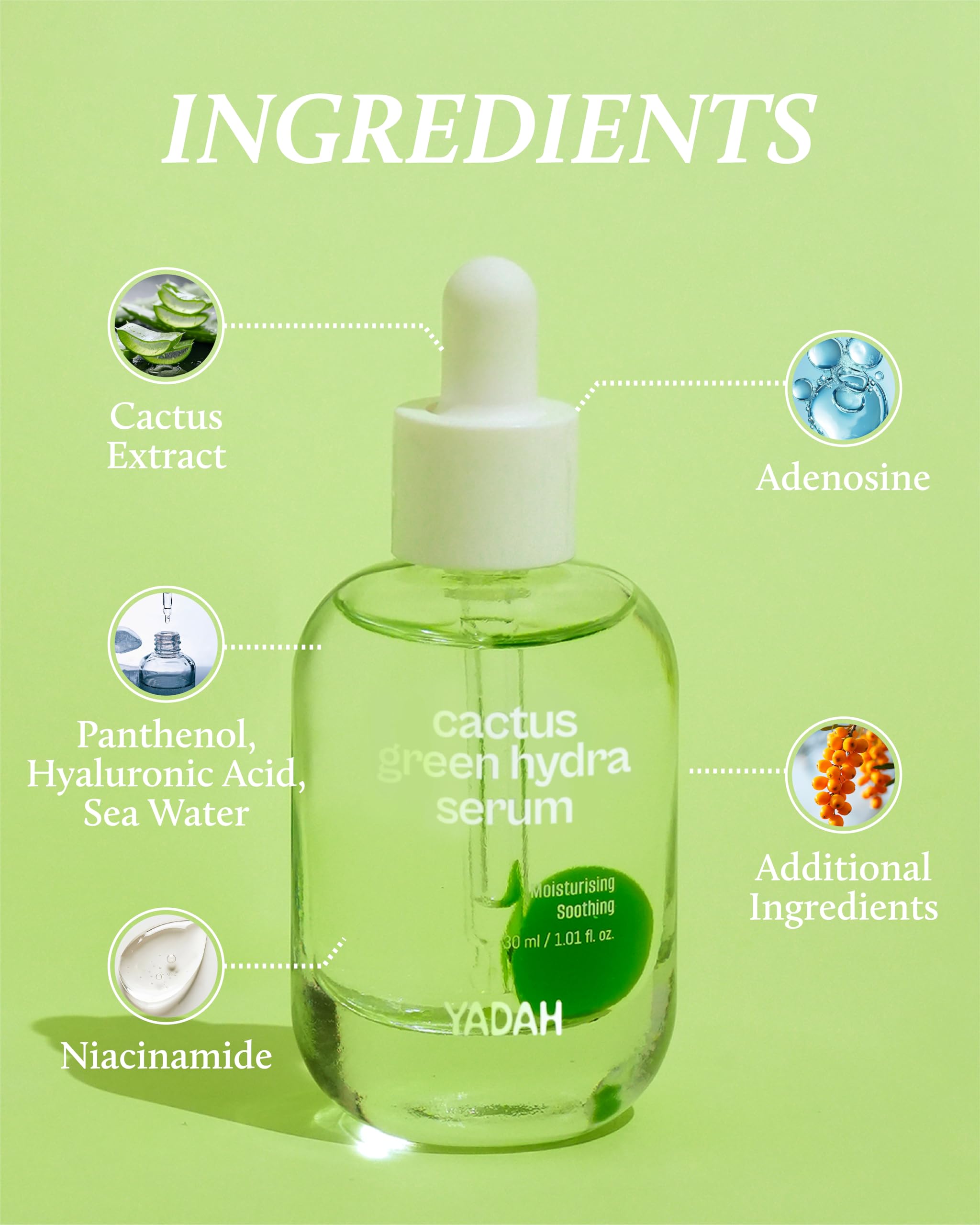 YADAH Cactus Green Hydra Serum – Hydration & Barrier Support