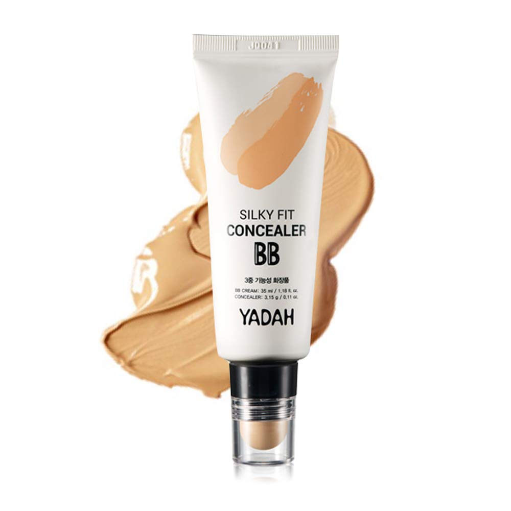 YADAH Silky Fit Concealer BB Cream (23 Natural Beige) – 2-in-1 Tinted Moisturizer & Concealer, Long-Lasting All-Day Wear