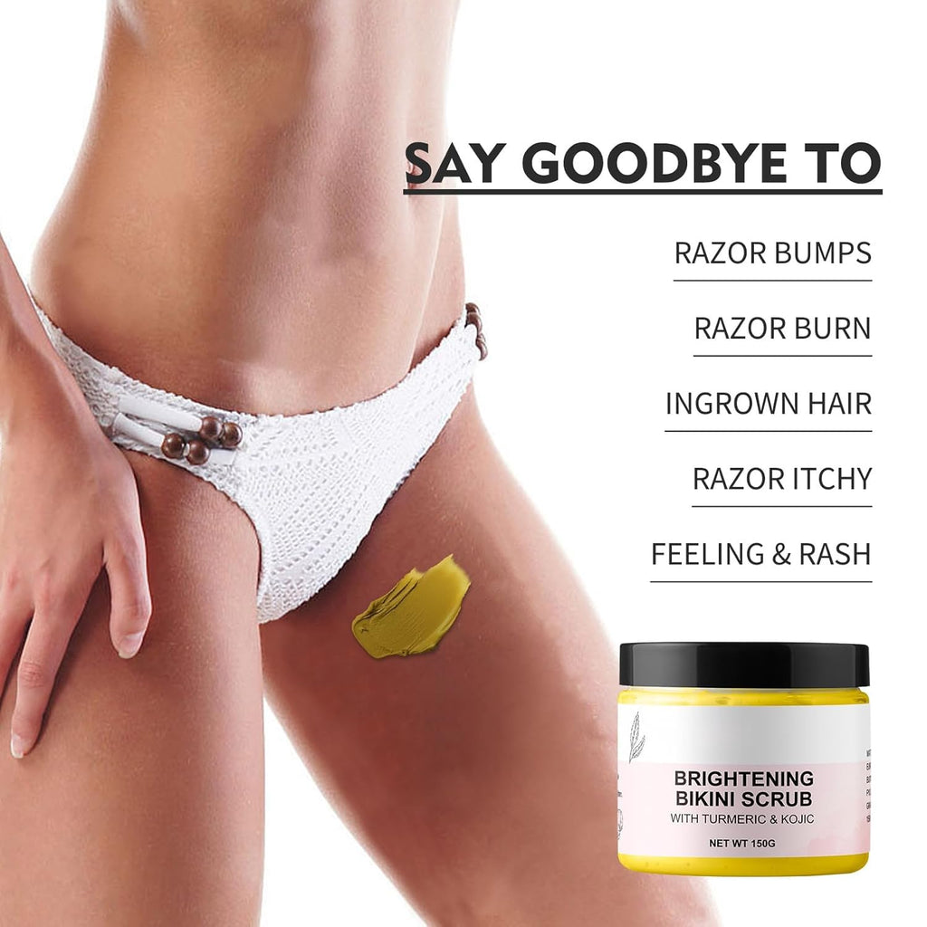 YAFUSIPE Bikini Area Exfoliator – Turmeric Kojic Scrub, 5.29 oz