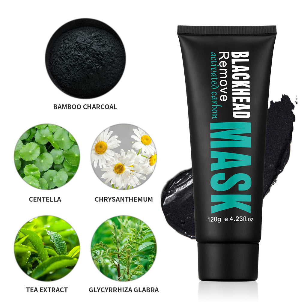 YAFUSIPE Peel Off Mask with Activated Charcoal – Pore Cleansing Blackhead Remover Kit