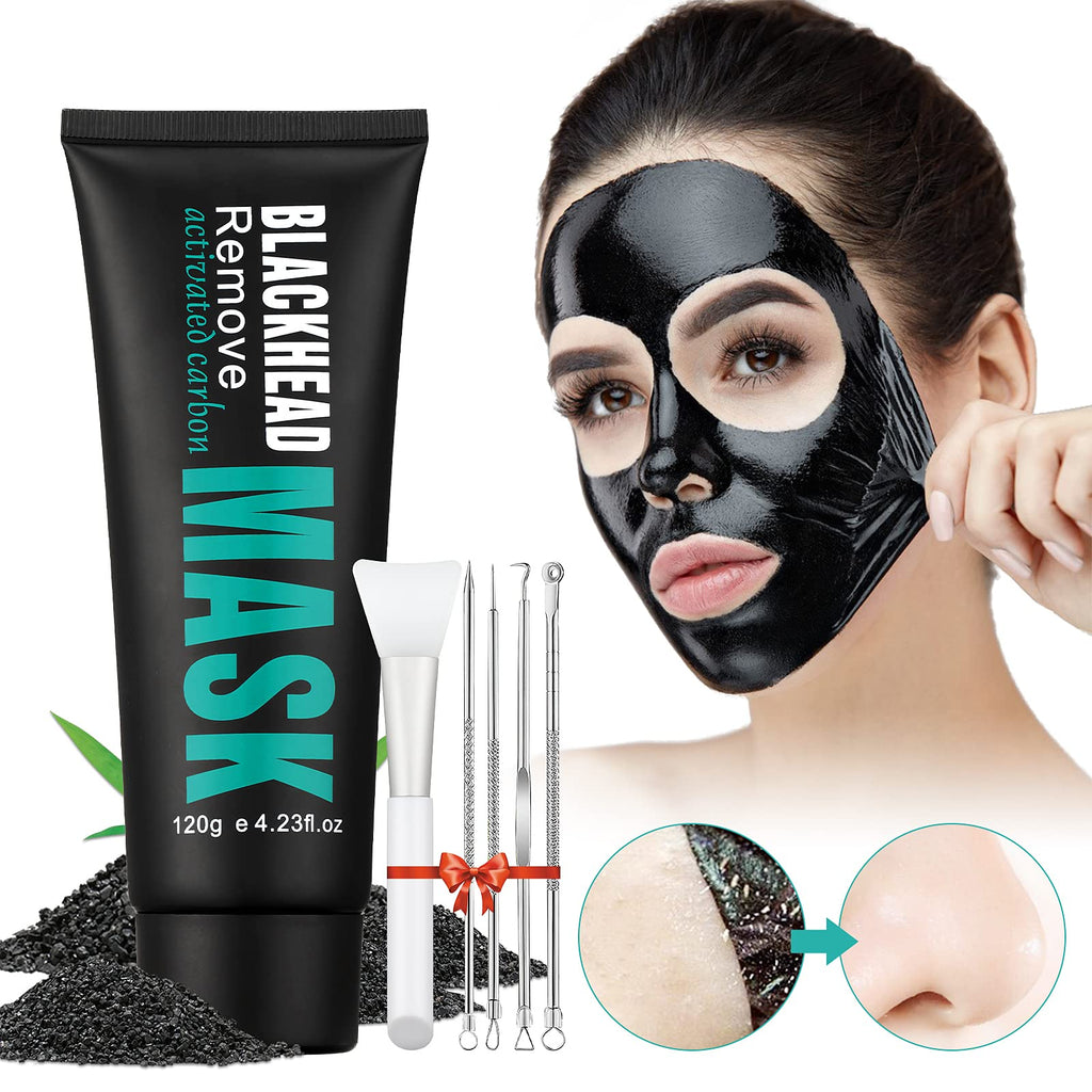 YAFUSIPE Peel Off Mask with Activated Charcoal – Pore Cleansing Blackhead Remover Kit
