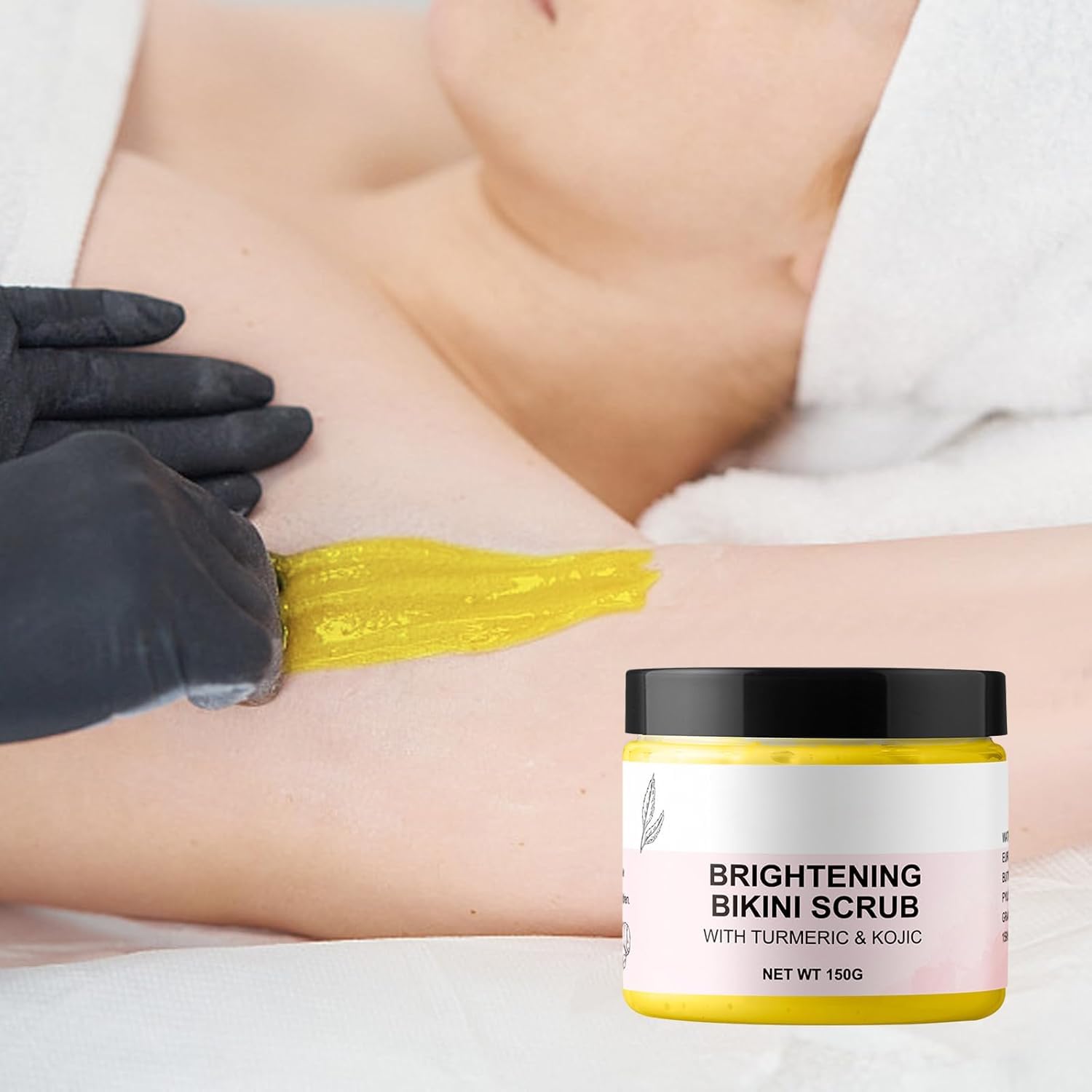YAFUSIPE Bikini Area Exfoliator – Turmeric Kojic Scrub, 5.29 oz