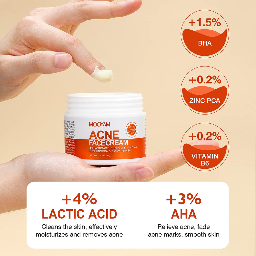 YAFUSIPE Acne Treatment Cream for Cystic Breakouts – Gentle, All-Skin-Types Formula