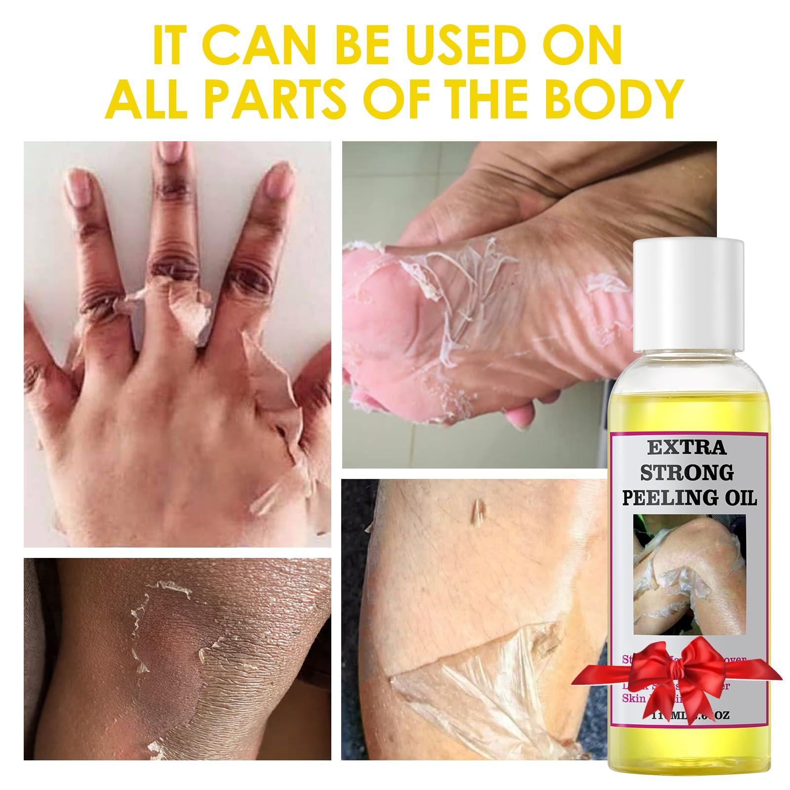 YAFUSIPE Yellow Peeling Oil – Extra Strength Body Exfoliant (3.66 oz) for All Skin Types