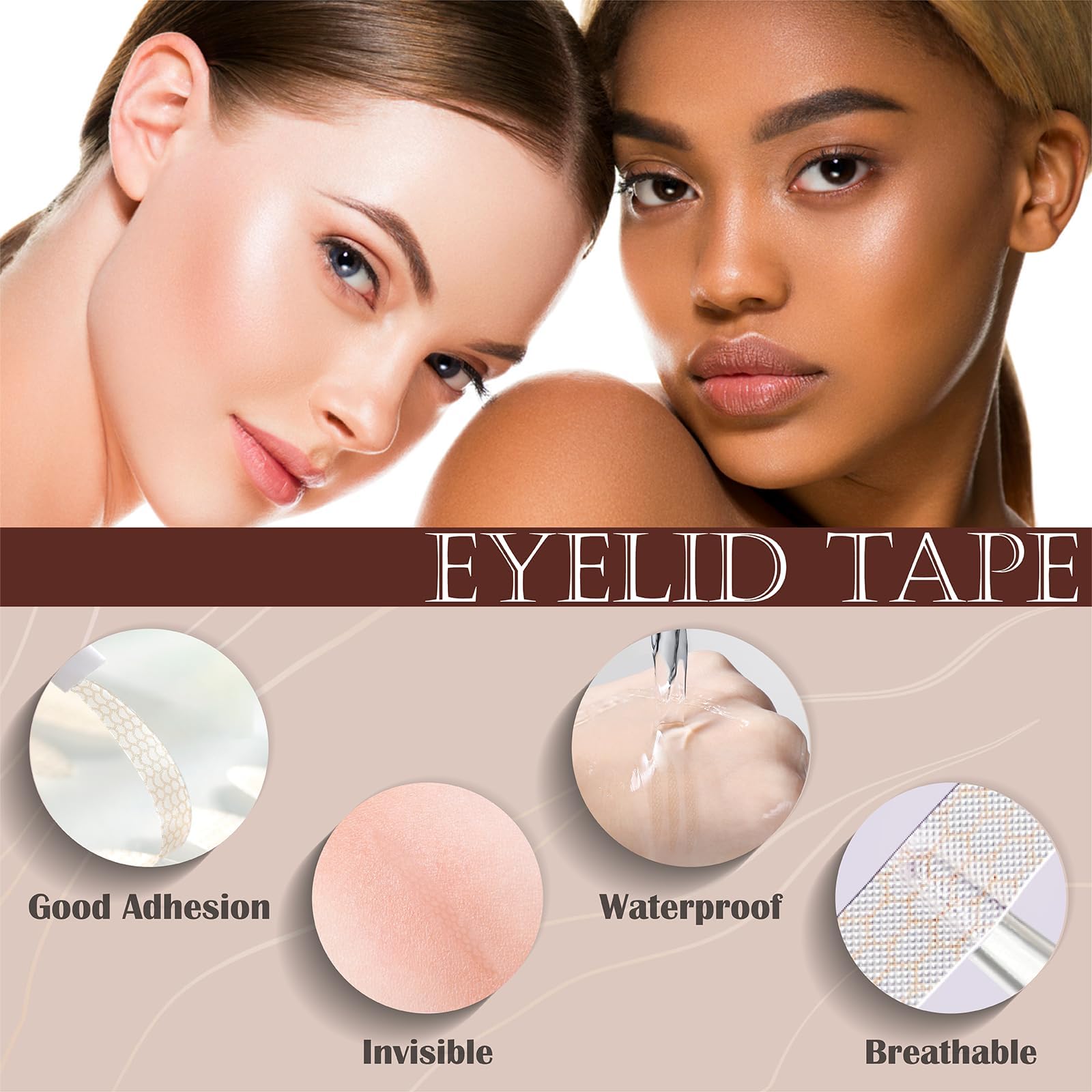 YAGUVI Eyelid Tape – Invisible Lifter Strips for Hooded Eyes (480 Count)