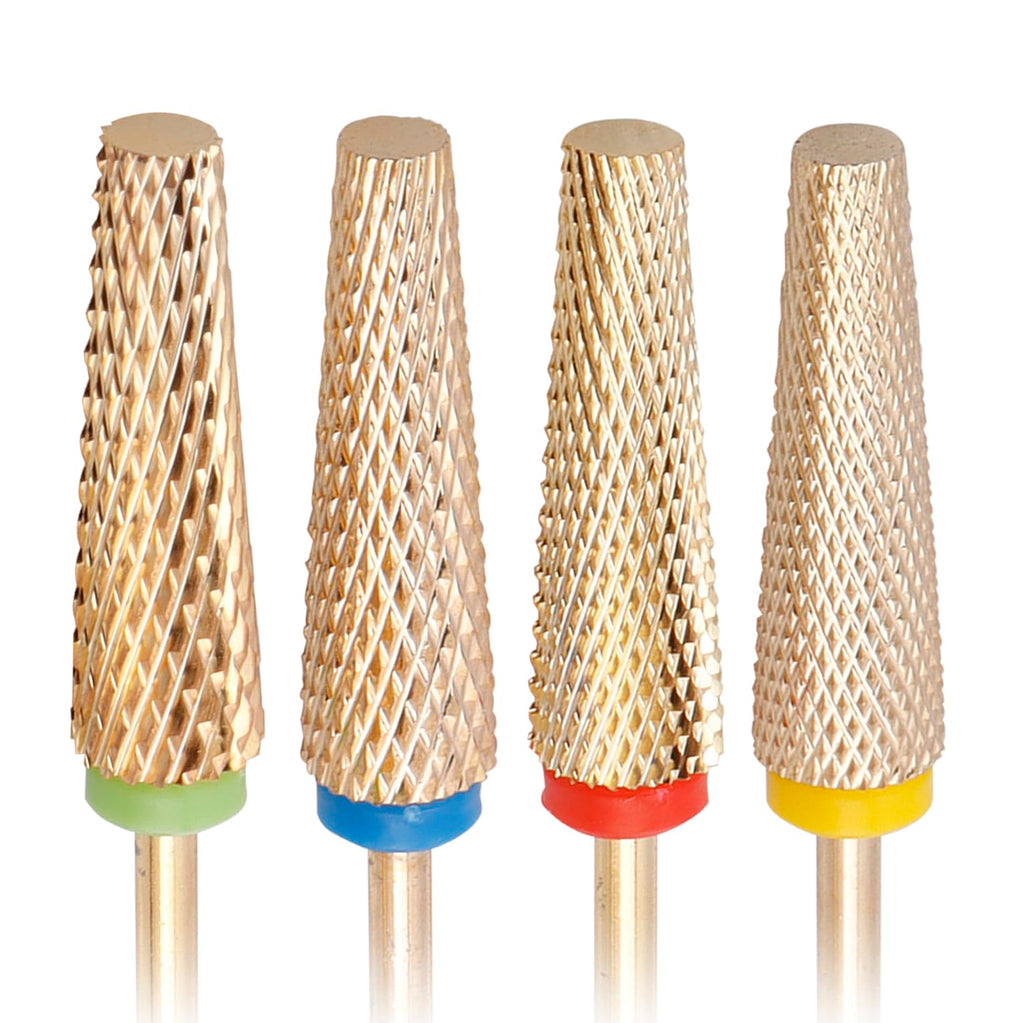 YAKAMOZ 4Pcs Super Long Nail Drill Bits Set – 3/32" Carbide Tungsten Efile Bits for Manicure & Pedicure