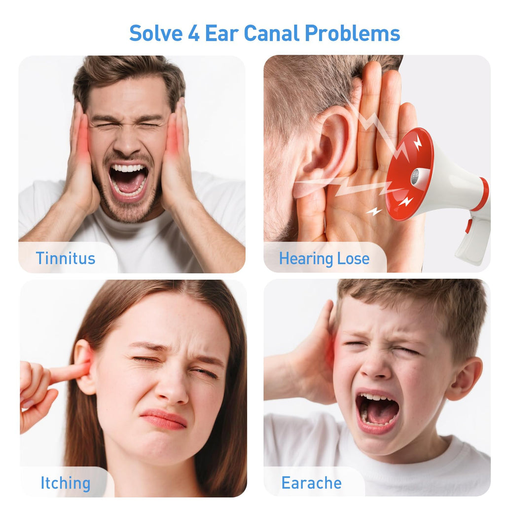 Yakbio Ear Wax Cleaner - Electric Ear Washer with 4 Pressure Modes, Retractable & Waterproof