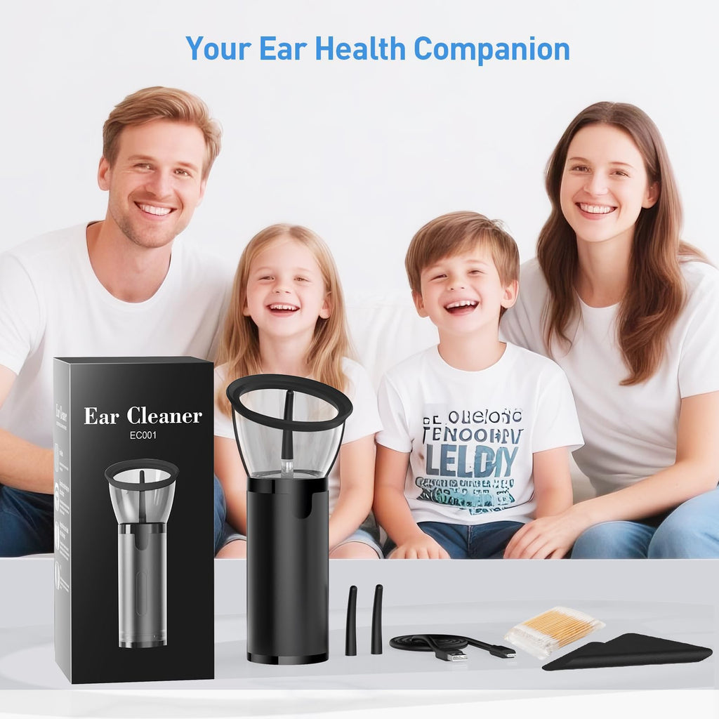 Yakbio Ear Wax Cleaner - Electric Ear Washer with 4 Pressure Modes, Retractable & Waterproof