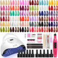 YALSYINY Gel Nail Polish Kit with UV Lamp and Drill Starter – 36 Colors