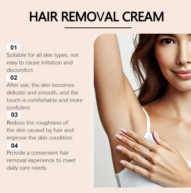 YAMFIUY Bare Basics No Shave Hair Removal Cream – Gentle, Long-Lasting Smoothness for Sensitive Skin