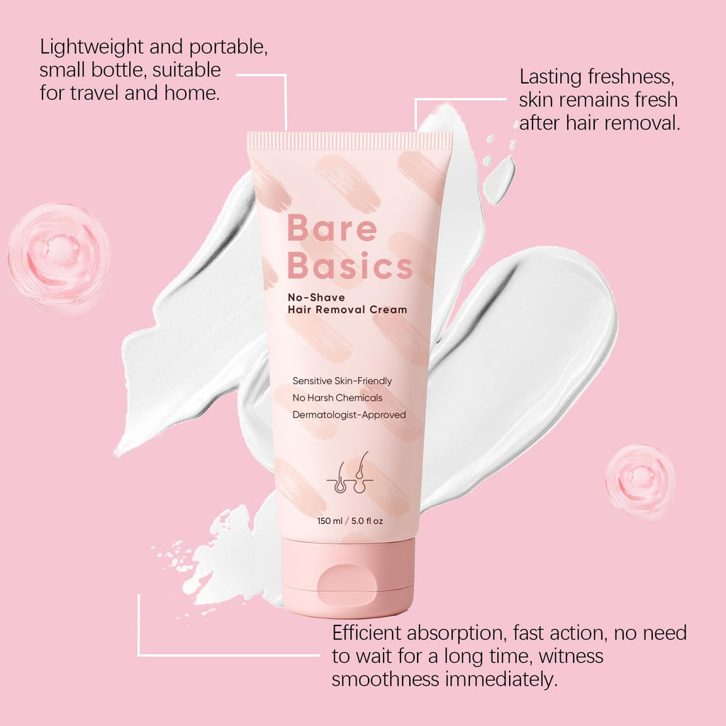 YAMFIUY Bare Basics No Shave Hair Removal Cream – Gentle, Long-Lasting Smoothness for Sensitive Skin