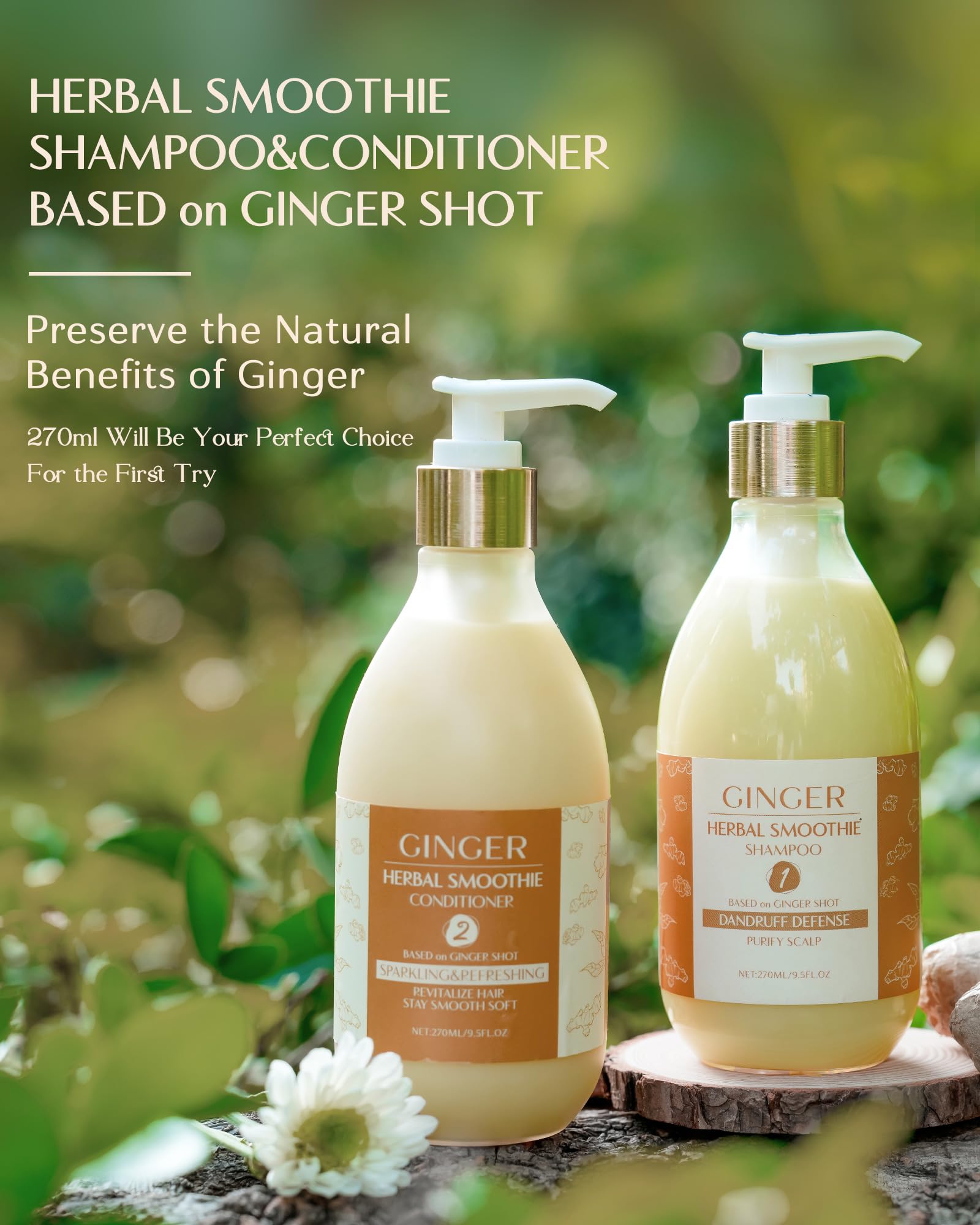 YANIBEST Anti-Dandruff Ginger Shampoo | Organic Ginger Formula for Scalp Health & Itch Relief