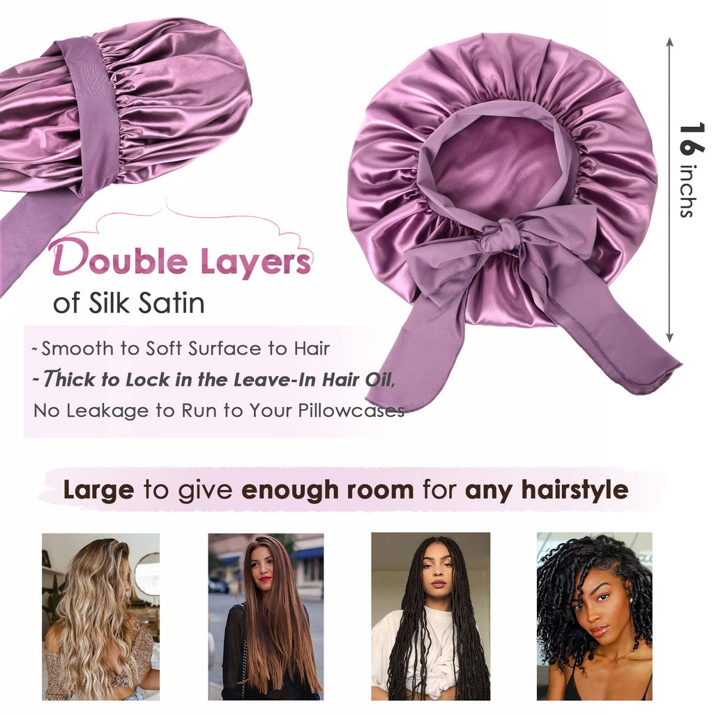 YANIBEST Adjustable Satin Bonnet for Sleeping Women | Double Layer Hair Protection